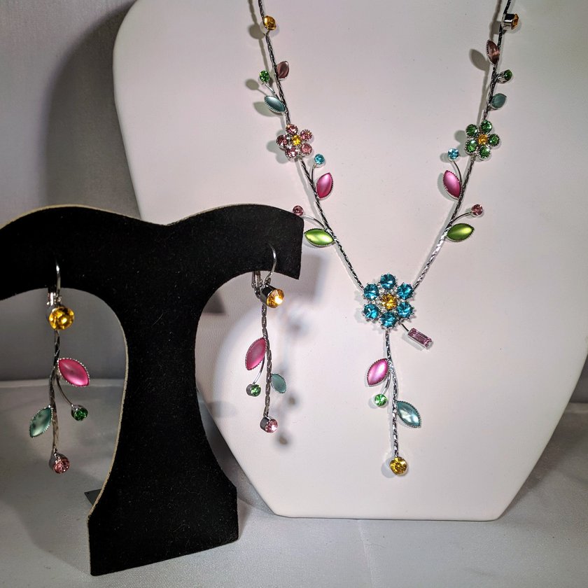 Flower Drop Earrings in Pastels